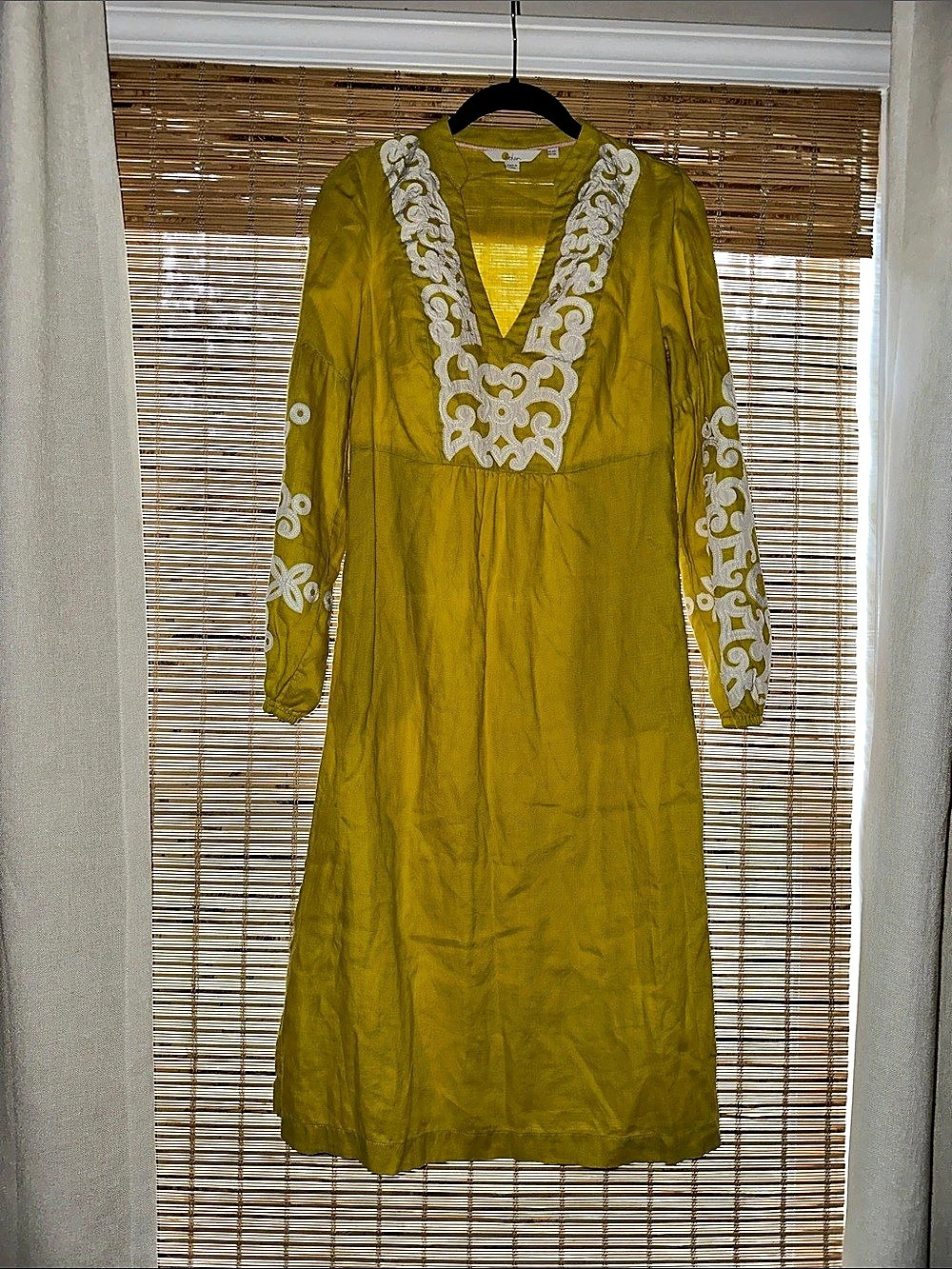 Beautiful Boden Leonie Embroidered Linen Dress Women's Size 6